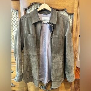 Anthropologie Suede Jacket in Olive